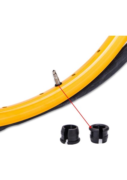 Siyah Stil 8 Adet Mtb Yol Bisikleti Schrader Valf Jantı Presta Valf Iç Lastik Adaptörü Kauçuk Takma - E-Ticaret Başlığı (Yurt Dışından)