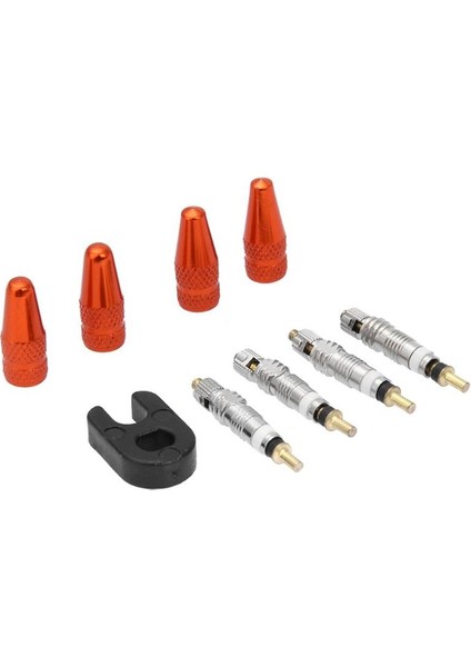 Kırmızı Stil Vana Gövdesi Kapakları + Vana Çekirdekleri + Anahtar Bisiklet Alet Kiti (Yurt Dışından)