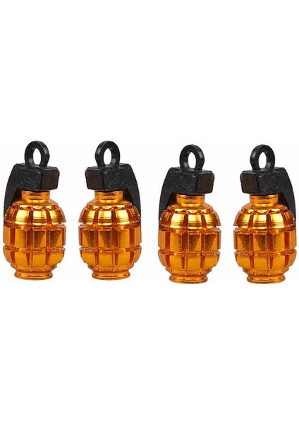 Sarı Stil 4 Adet Araba Lastik Tekerlek Vana Kapağı Alüminyum Alaşım Lastik Hava Gövdesi Toz Kapağı Araba Moto Bisiklet Stil Stems Otomatik Etiket (Yurt Dışından)