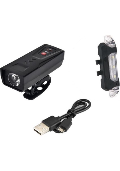 No.6 Tarzı Bisiklet Işığı ve Klaksonlu Far USB Şarjlı Kablosuz Dağ Bisikleti Gece Sürme Aydınlatma Klakson Bisiklet Aksesuarları (Yurt Dışından)