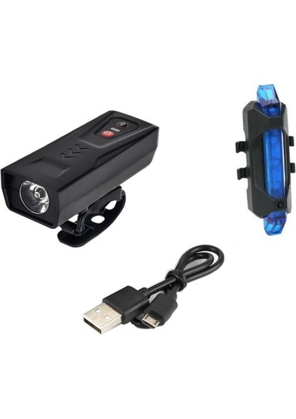 No.7 Tarzı Bisiklet Işığı ve Klaksonlu Far USB Şarjlı Kablosuz Dağ Bisikleti Gece Sürme Aydınlatma Klakson Bisiklet Aksesuarları (Yurt Dışından)