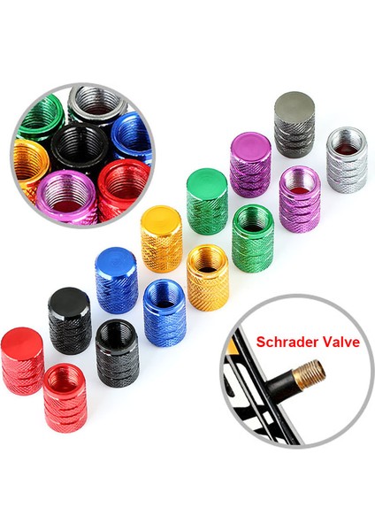 Tip B - Kırmızı Stil 4 Adet Alüminyum Alaşım Araçlar Lastik Valf Kapağı - Motoryaklar Kamyonlar Bisikletler Schrader Valf Kapağı Bisiklet Aksesuarları (Yurt Dışından) fiyatları