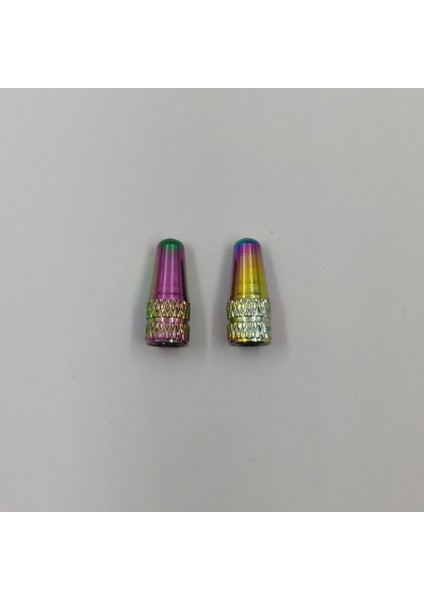 Huoxunshopc 2 Adet Valf Kapağı Stili Mtb Bisiklet Presta Valf Kapağı Alüminyum Gökkuşağı Yol Bisikleti Presta Valf Kapağı Tekerlek Jant Lastik Gövde Sapı Toz Kapağı Bisiklet Fransız Valf Kapağı (Yurt Dışından)