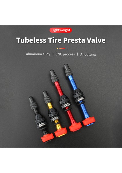 Kırmızı 40MM Stili Muqzı Bisiklet Alaşım Tüpsüz Lastik Fv Presta Valf Mtb Yol Bisikleti Tüpsüz Jant C Meme Pirinç Çekirdek Valfı (Yurt Dışından)