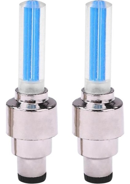 Mavi Stil Mtb Bisiklet Tekerlek Lastik Valf Kapakları Parlayan Çubuk Işık Dağ Bisikleti Bisiklet Lastik LED Neon Lamba Bisiklet Parçaları (Yurt Dışından)