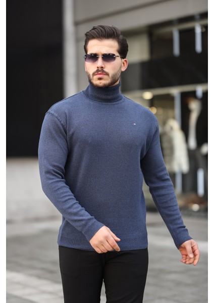 Erkek Tam Balıkçı Yaka Triko Kazak