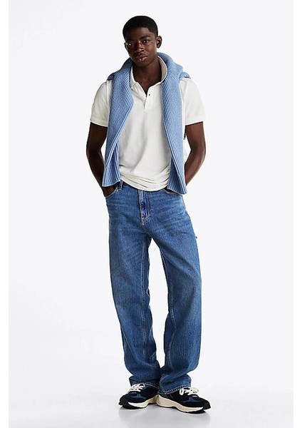 Erkek Beyaz Regular Fit Polo Yaka T-Shirt fırsatları