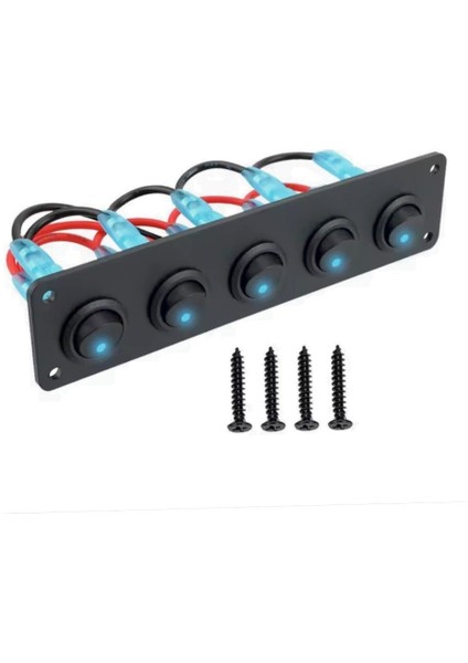 Shuıvan On-Off Anahtarlı Switch Panel 5'li Mavi Işık