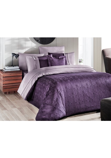 Firstchoice London Purple Desen Abiye Nevresim Takımı