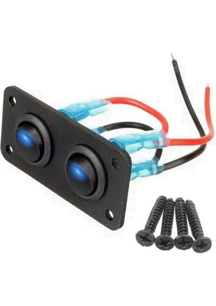 Shuıvan On-Off Anahtarlı Switch Panel 2'li Mavi Işık