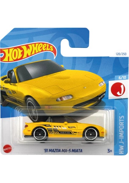 1/64 Ölçek Tekli Regular Arabalar HTD80 Hw J-Imports / '91 Mazda Mx-5 Miata