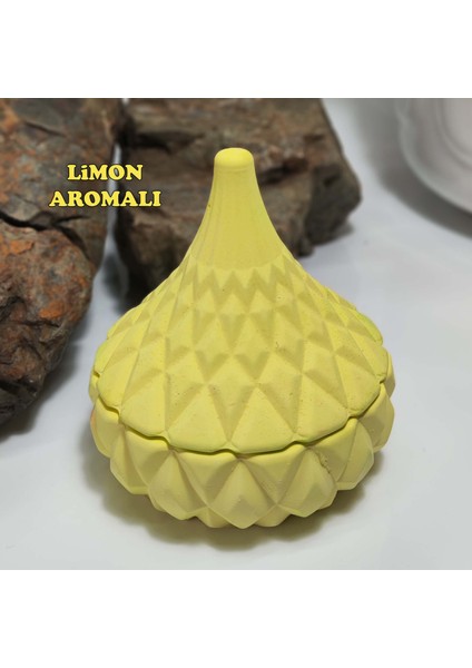 Dekoratif Doğal Beyaz Sabun, Çilek, Limon Aromalı Mum, Kokulu Mum