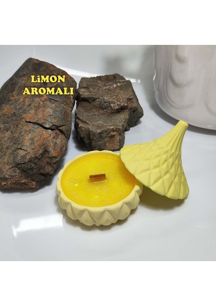 Dekoratif Doğal Beyaz Sabun, Çilek, Limon Aromalı Mum, Kokulu Mum fiyatları