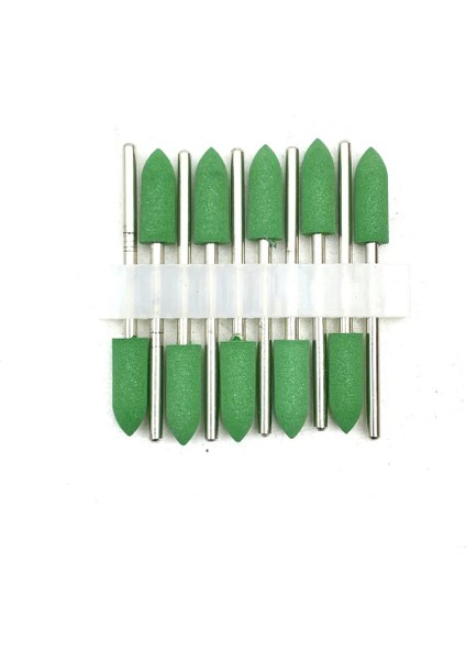 Diş Parlatma ve Parlatma Araçları Taşlama Kafası Yeşil Freze Uç Seti 10 Adet 10*24 Mikromotor El Aleti 2.35 mm Yeşil Parlatma Oje Parlatma Kafası Parlatma Araçları Parlatıcı