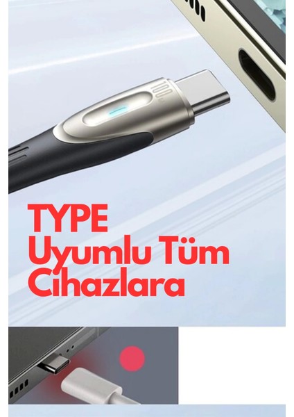 Star-Light Kopmayan Halat 100W Pd 5A Hızlı Şarj Data ve Kablosu Type-C To Type-C 1.2 Metre Siyah