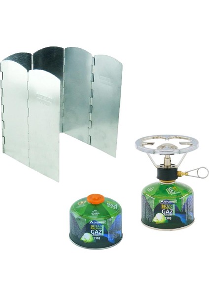 Siboplu Kartuş Ocak+2 Adet 230 gr Tüp+Rüzgarlık ORC-002-C1