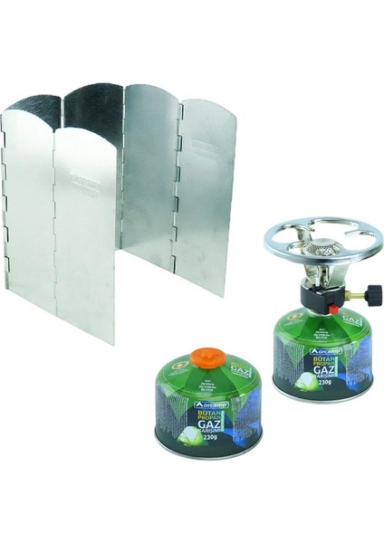 Siboplu Kartuş Ocak+Tüp CK-192-230+1 Adet 230 gr Tüp+Rüzgarlık RZ-306 ORC-004-C1