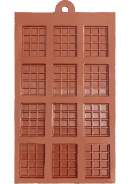 Tekno Trust 12'li Mini Tablet Çikolata Kalıbı 19 x 11 cm - H: 2.8 - 3.7 cm