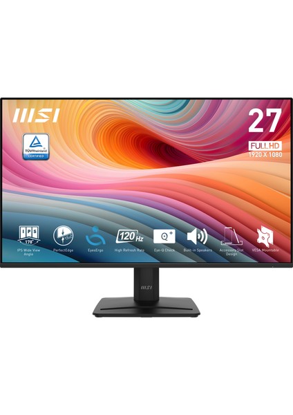 Msı 27" Pro MP275 E2 1920X1080 (Fhd) Flat IPS 120HZ 1ms Adaptıve-Sync Monıtor