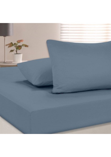 Organik Pamuk Akfil Düz Çarşaf Seti Tek Kişilik 160X240 cm Indigo fiyatları