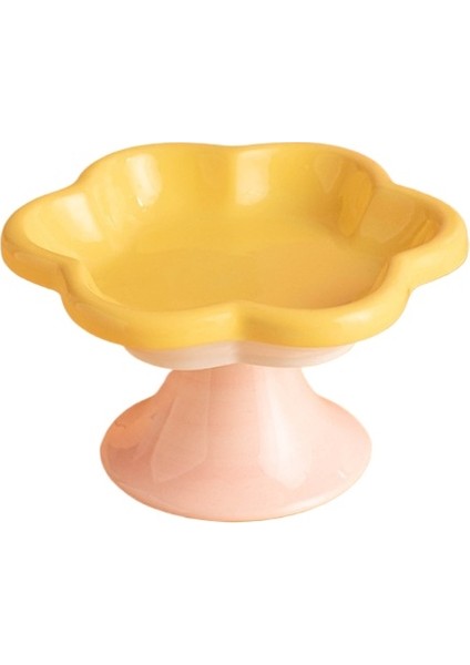 Çiçek Seramik Kedi Kase Evcil Hayvan Su Kabı (Yurt Dışından)