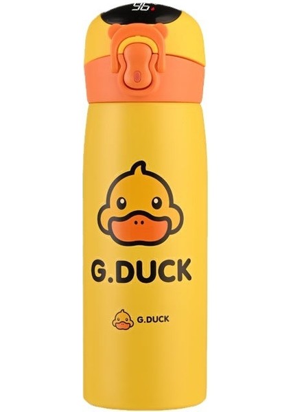 Akıllı Küçük Sarı Ördek Çocuk Pipetli Termos Şişe (Yurt Dışından)