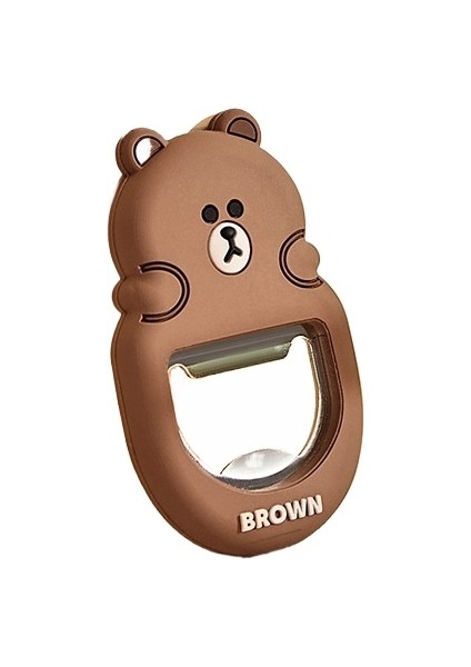 Kahverengi Ayı Şişe Açacağı Paslanmaz Çelik Şişe Açacağı Manyetik Buzdolabı Magnet (Yurt Dışından)