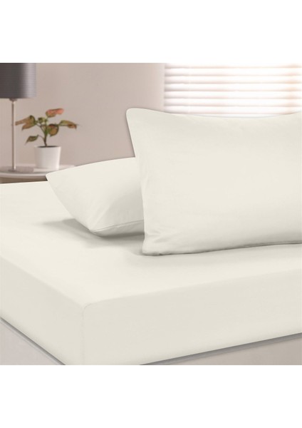 Organik Pamuk Akfil Düz Çarşaf Seti Çift Kişilik 240X260 cm Kırık Beyaz fiyatları