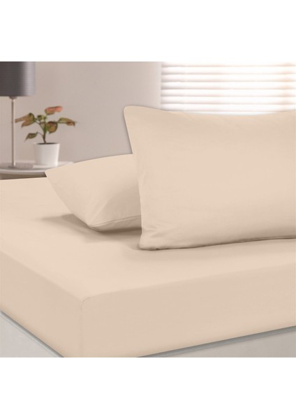 Organik Pamuk Akfil Düz Çarşaf Seti Çift Kişilik 240X260 cm Pudra fiyatları