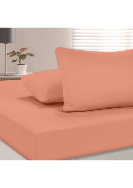 Organik Pamuk Akfil Düz Çarşaf Seti Çift Kişilik 240X260 cm Oranj fiyatları