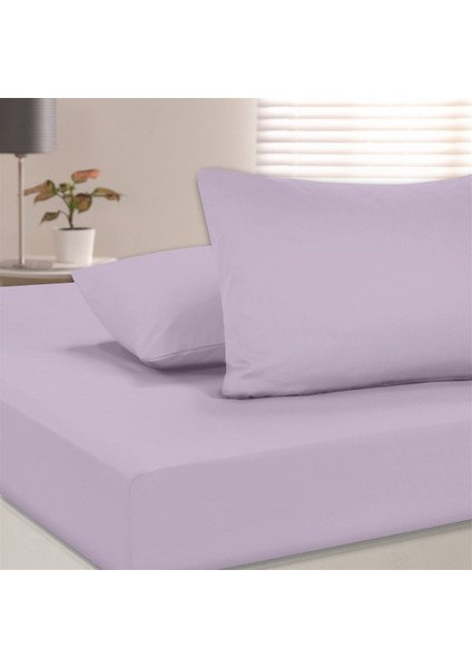 Organik Pamuk Akfil Düz Çarşaf Seti Çift Kişilik 240X260 cm Lila fiyatları
