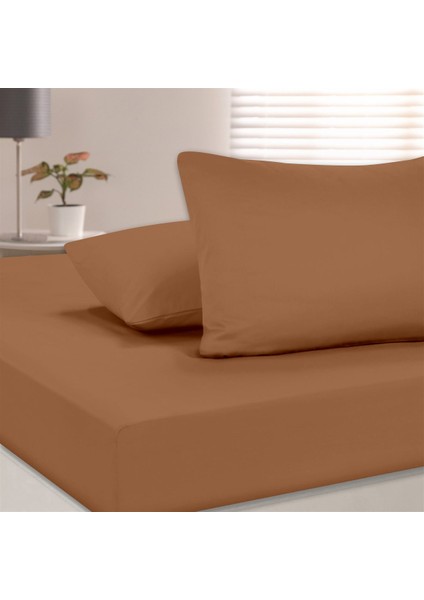 Organik Pamuk Akfil Düz Çarşaf Seti Çift Kişilik 240X260 cm Kiremit fiyatları