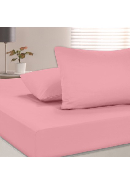 Organik Pamuk Akfil Düz Çarşaf Seti Tek Kişilik 160X240 cm Pembe fiyatları