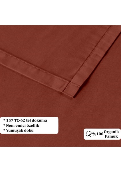 Organik Pamuk Akfil Düz Çarşaf Seti Tek Kişilik 160X240 cm Bordo modelleri