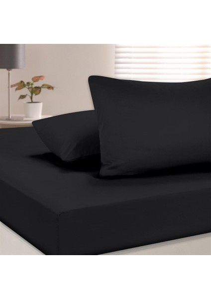 Organik Pamuk Akfil Düz Çarşaf Seti Tek Kişilik 160X240 cm Siyah fiyatları