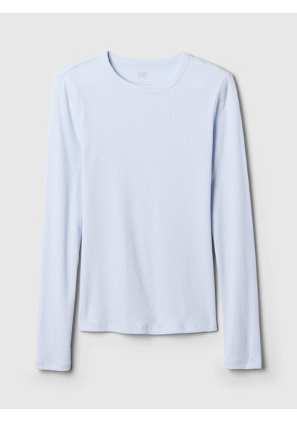 Kadın Mavi Essential Bisiklet Yaka T-Shirt fiyatları