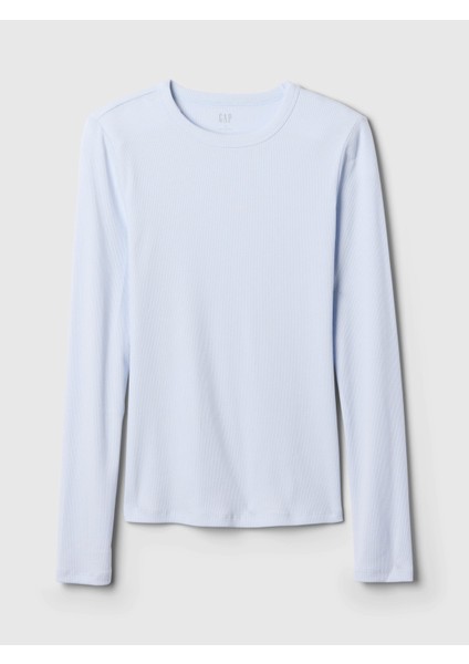 Kadın Mavi Essential Bisiklet Yaka T-Shirt fiyatları