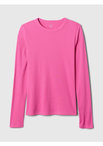 Kadın Pembe Essential Bisiklet Yaka T-Shirt fiyatları