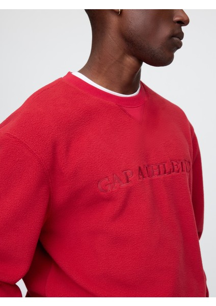 Erkek Kırmızı Gap Logo Fleece Sweatshirt