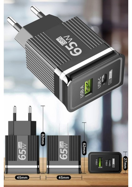 C3 Gan Hızlı Şarj Adaptörü -65W