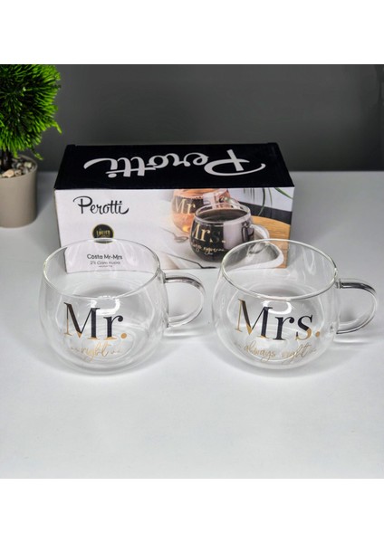 2'li Mr & Mrs Cam Kupa Takımı