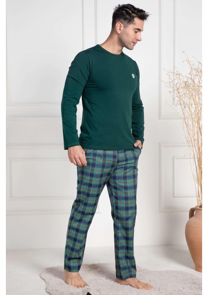 Mecit 3052 Yeşil Ekoseli Erkek Büyük Beden Pijama Takımı fiyatları