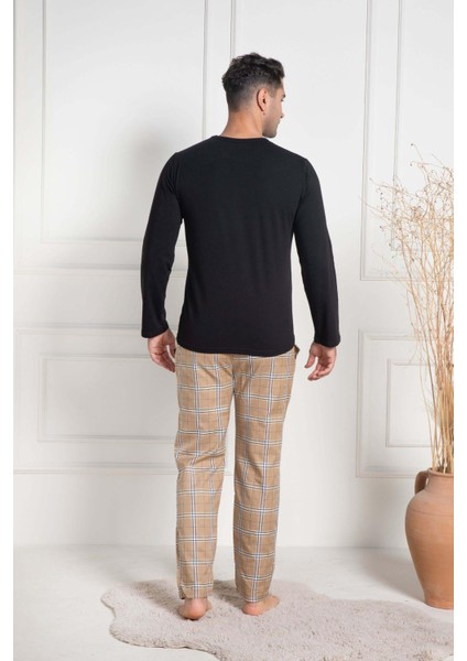 Mecit 3053 Siyah Ekoseli Erkek Büyük Beden Pijama Takımı modelleri