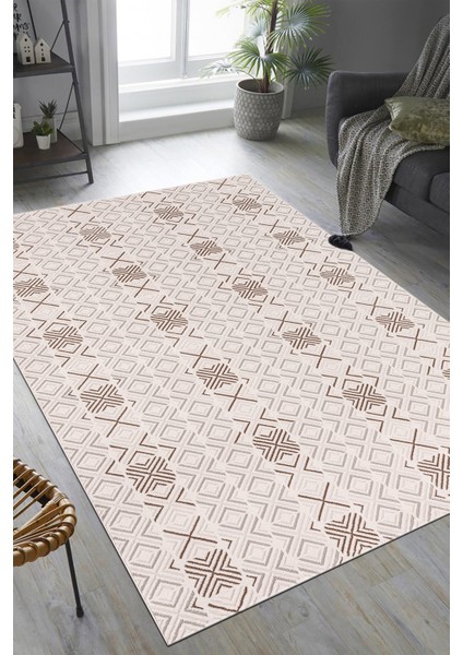 Troya Yumuşak Konforlu Halı Vizon Beyaz J0090