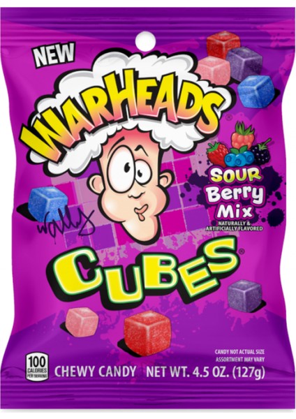 Cubes Sour Berry Mix Chewy Candy 127G