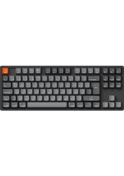 K8 Max %80 Tkl Rgb Türkçe Red Switch Kablosuz Alüminyum Çerçeve Karbon Siyah Mekanik Klavye