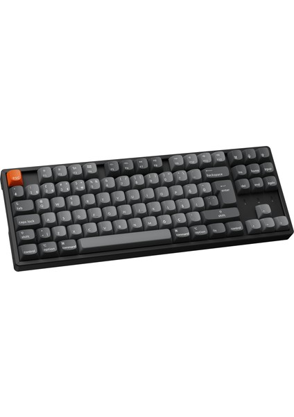K8 Max %80 Tkl Rgb Türkçe Red Switch Kablosuz Alüminyum Çerçeve Karbon Siyah Mekanik Klavye