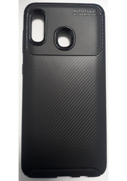 Samsung A20 / A30 Karbon Görünümlü Dayanıklı Lüx Silikon Kılıf