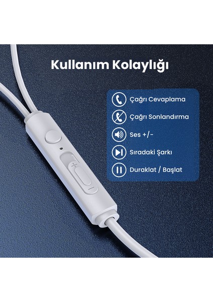 AUT117 3.5mm Kulak Içi Kablolu Kulaklık LTX-LH023 - Mikrofonlu - Android Uyumlu - Beyaz indirimleri