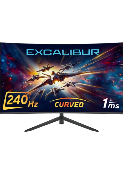 Excalibur M.E315FHD-G 31.5" 240HZ 1ms 300NIT (Hdmı+Display) Curved Freesync + G-Sync Fhd LED Monitör